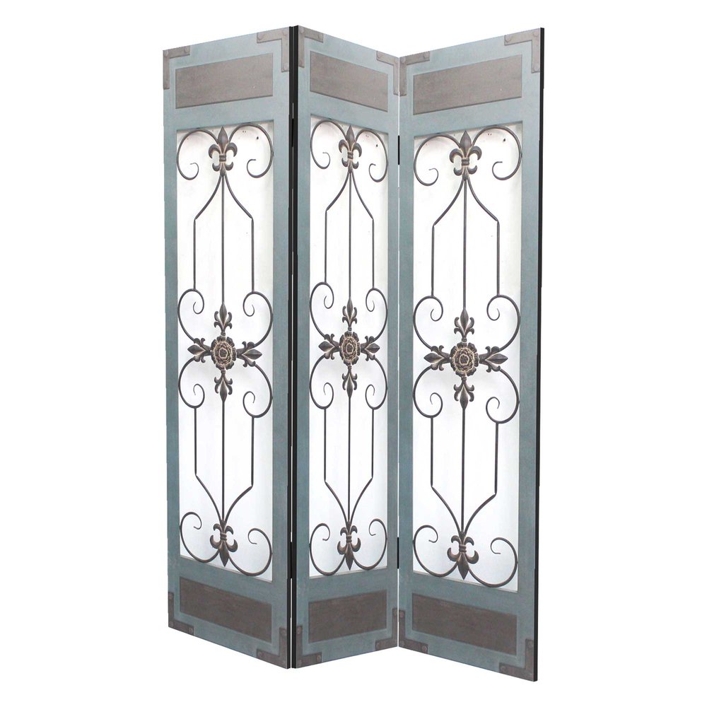 60 X 72 Blue Wood Metal Screen