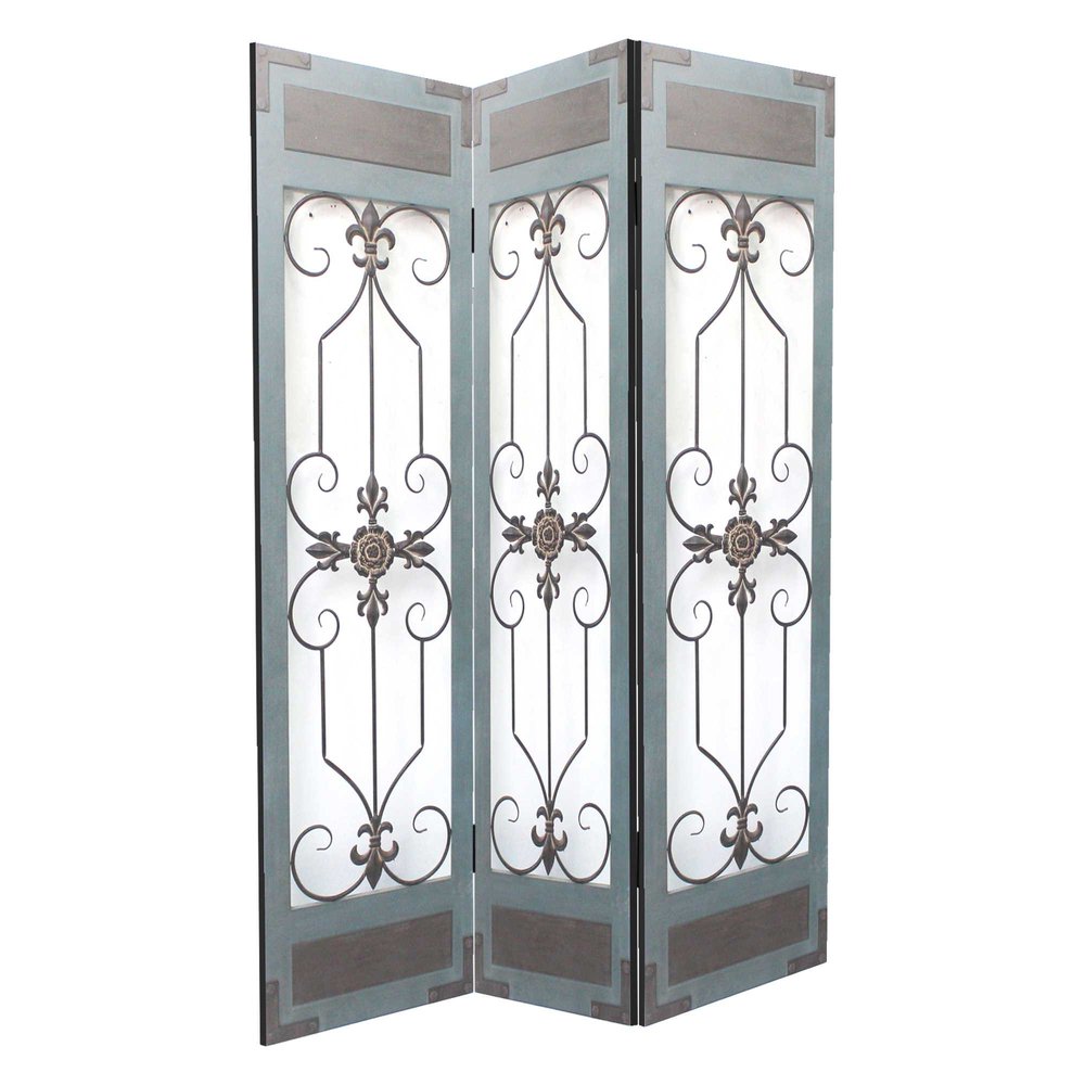 60 X 72 Blue Wood Metal Screen