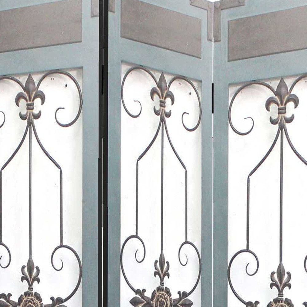 60 X 72 Blue Wood Metal Screen