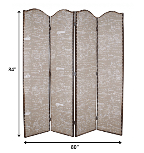 80 X 84 Tan Wood Galore Screen