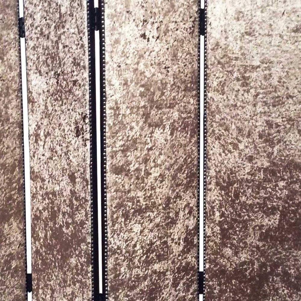 84 X 84 Tan Wood & Fabric Screen