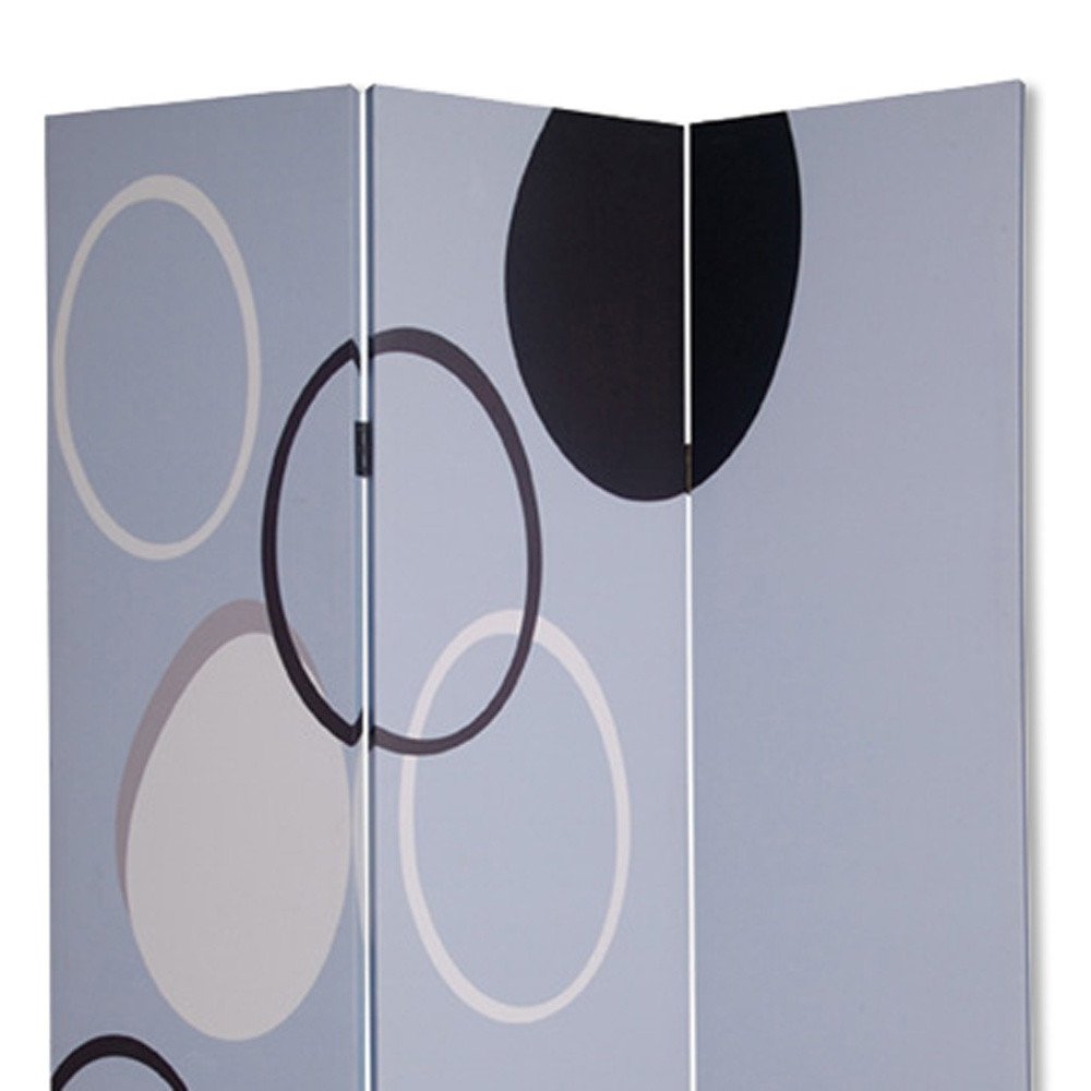 48" X 72" Muti Color Black Metal 3 Panel Screen