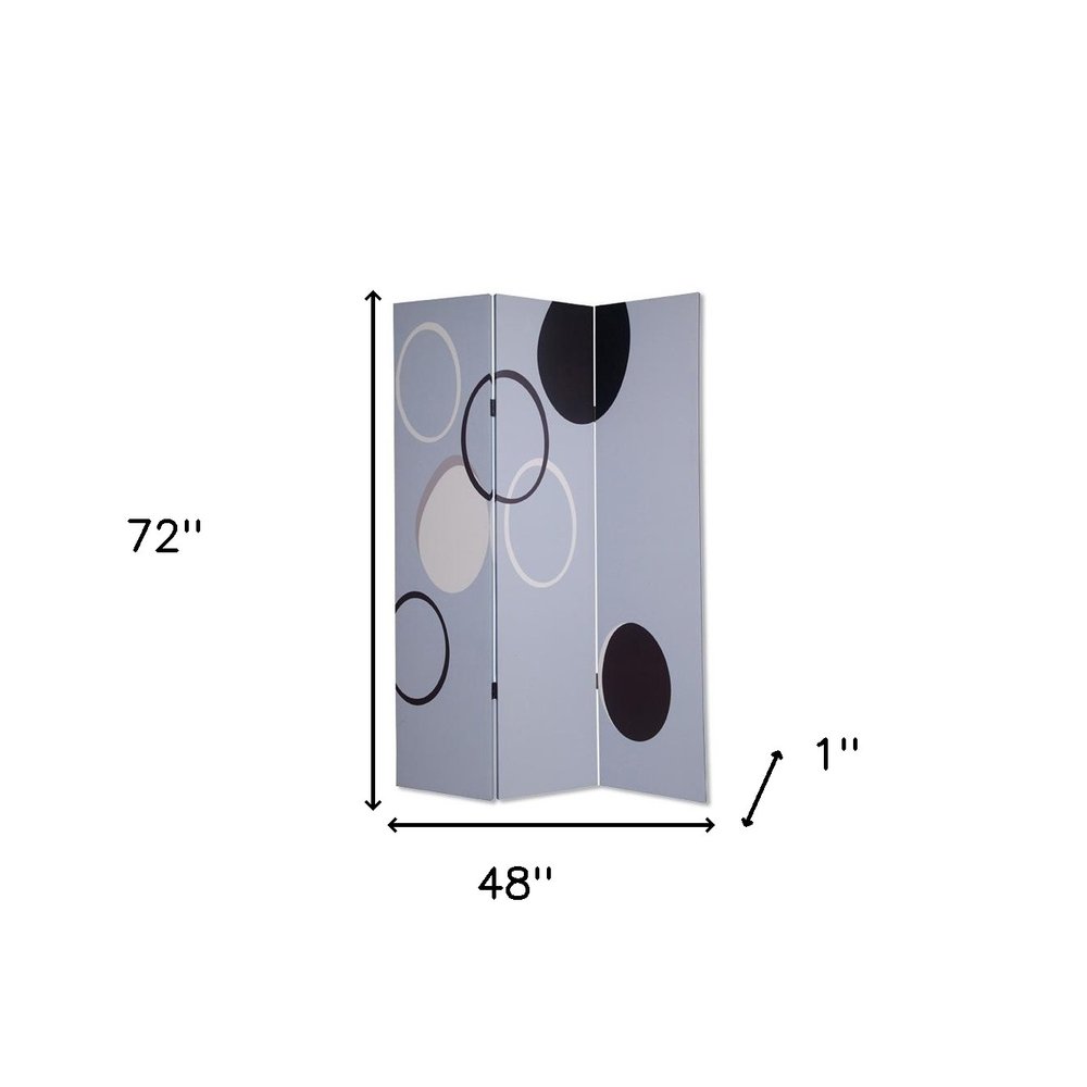 48" X 72" Muti Color Black Metal 3 Panel Screen