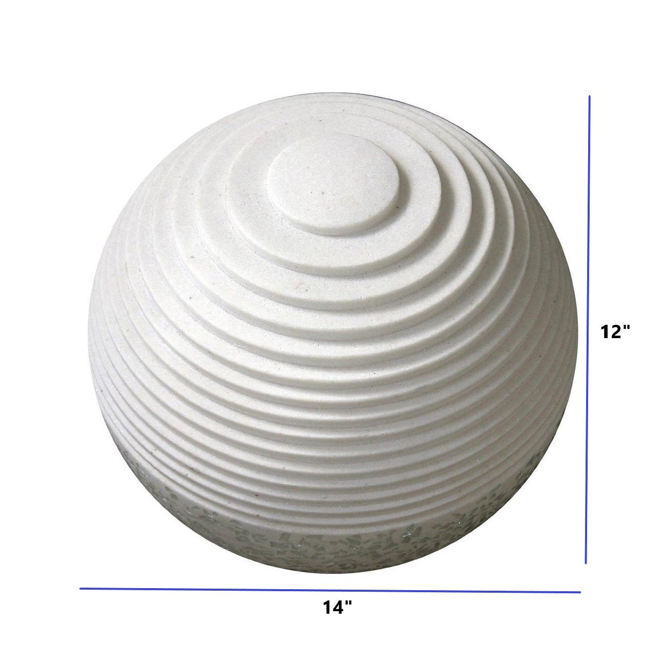 Piedra de jardín de arenisca blanca de 12"