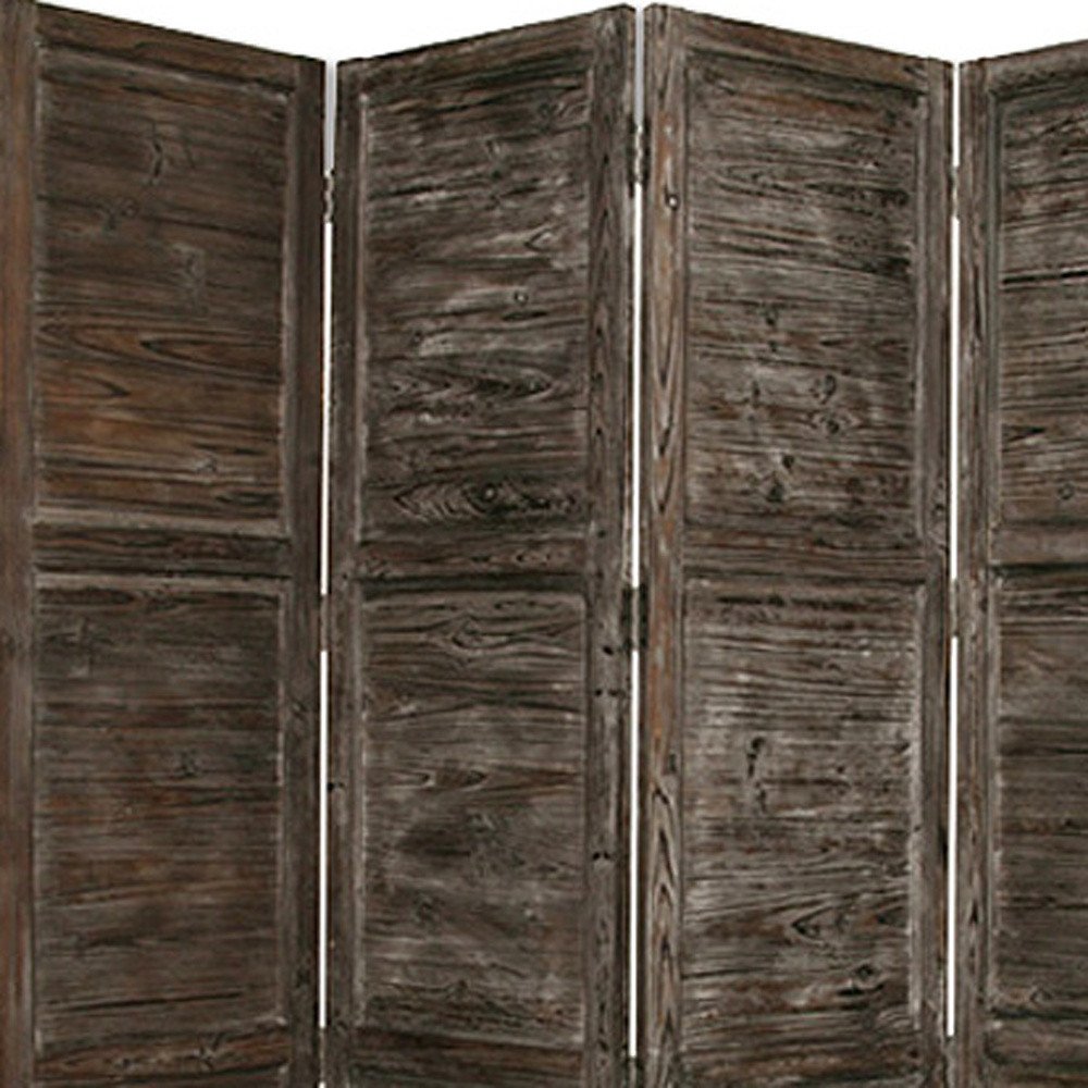 76" X 84" Black Wood Screen