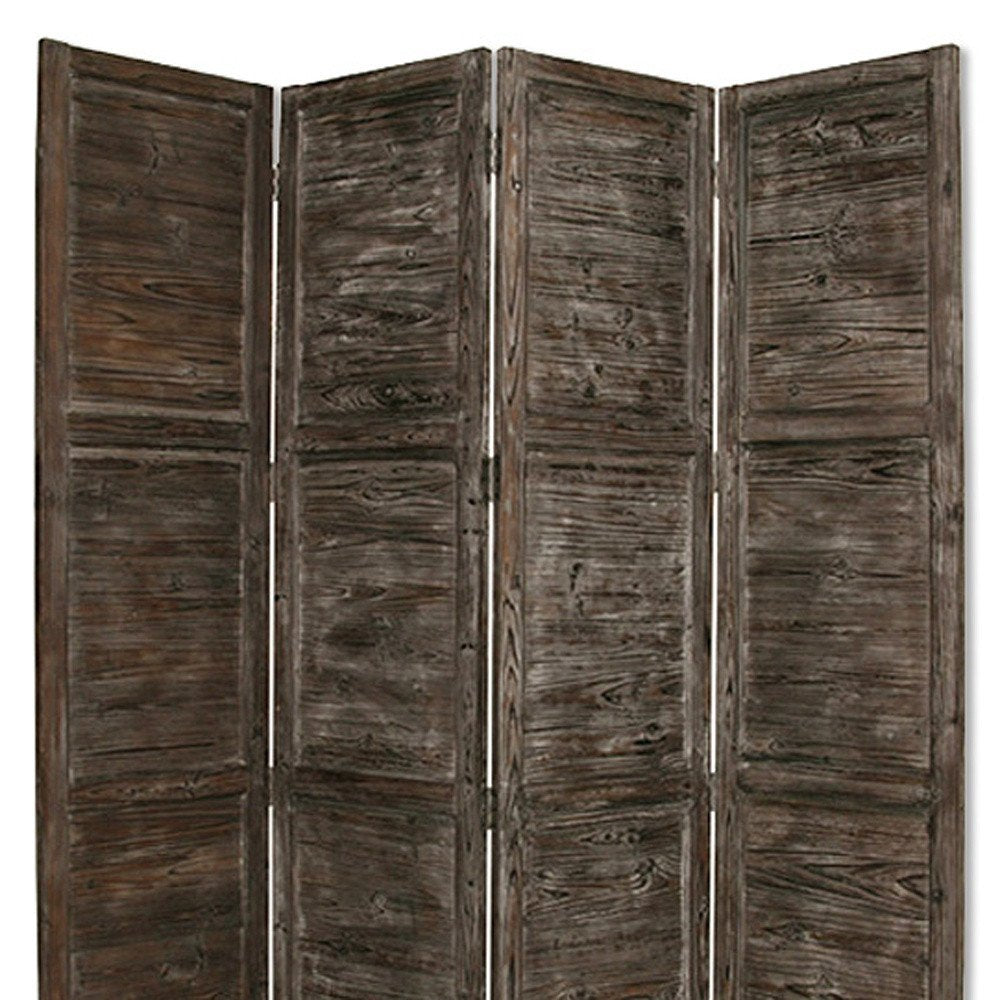 76" X 84" Black Wood Screen