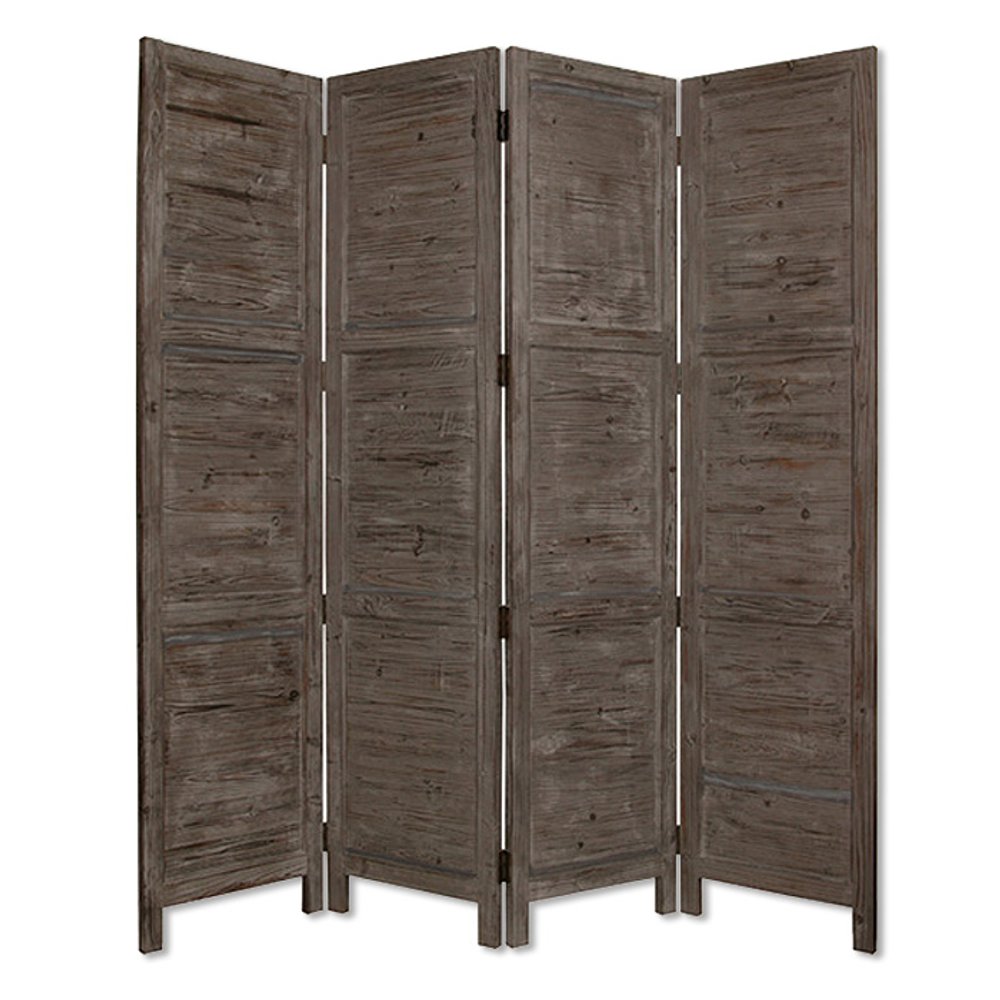 76" X 84" Black Wood Screen