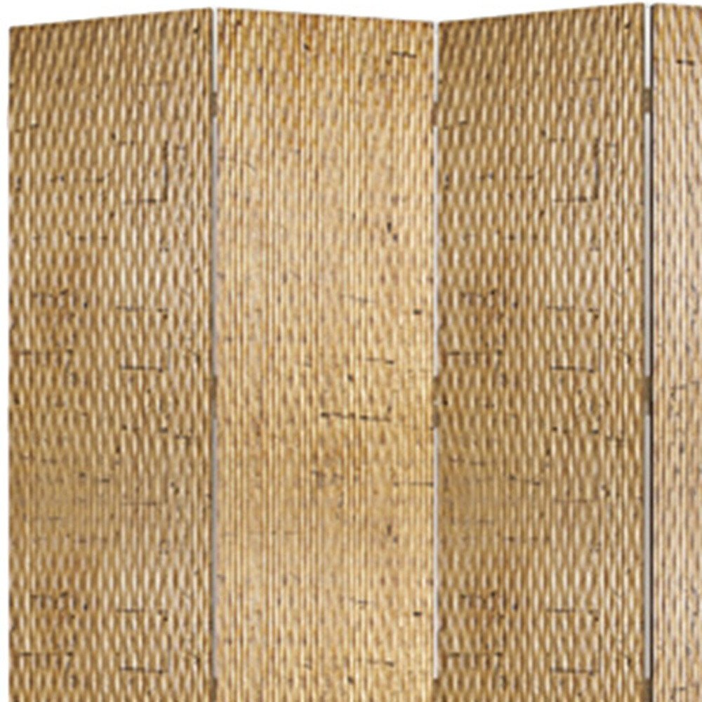 84" X 84" Gold Wood Screen