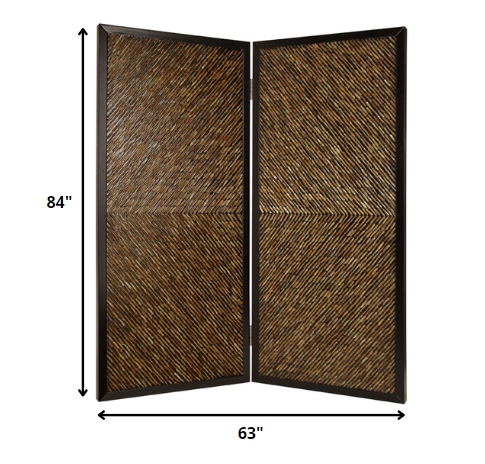 63" X 84" Multi Color Wood Screen
