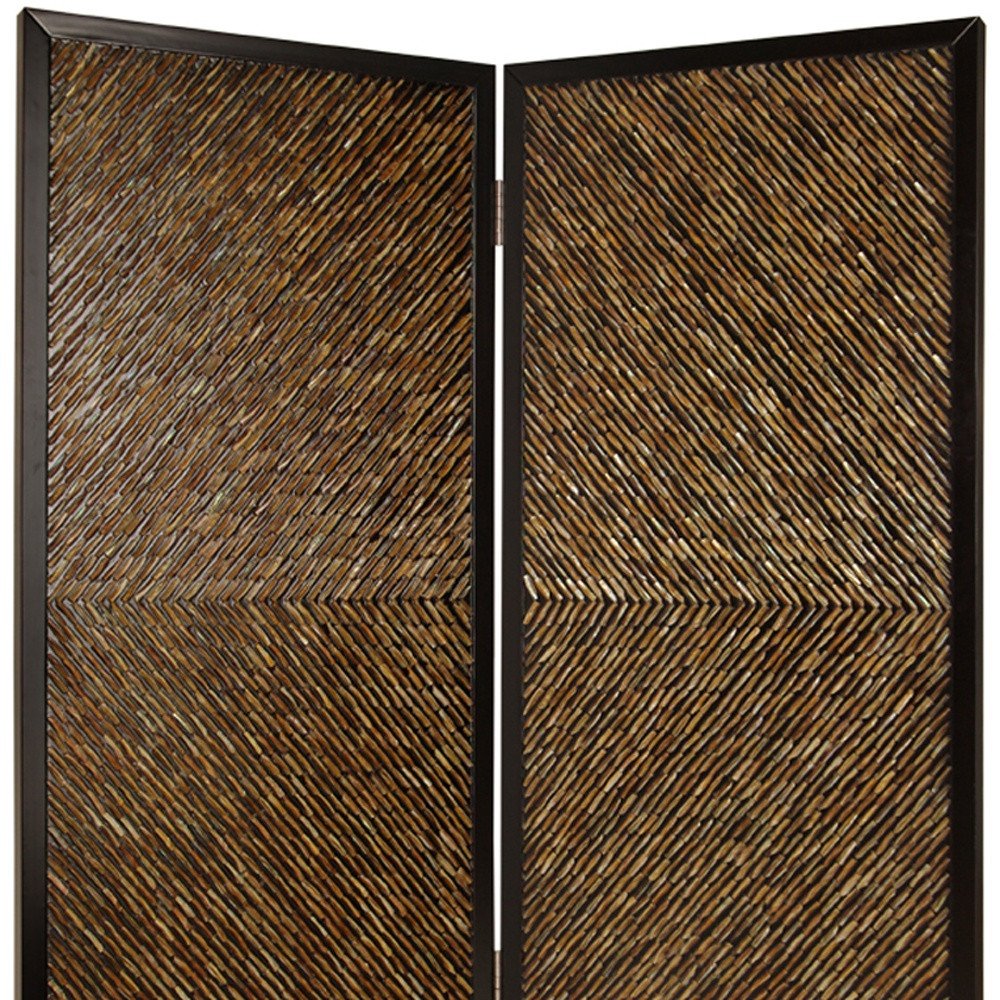63" X 84" Multi Color Wood Screen