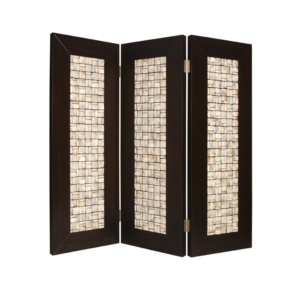71" X 84" Brown Wood Screen