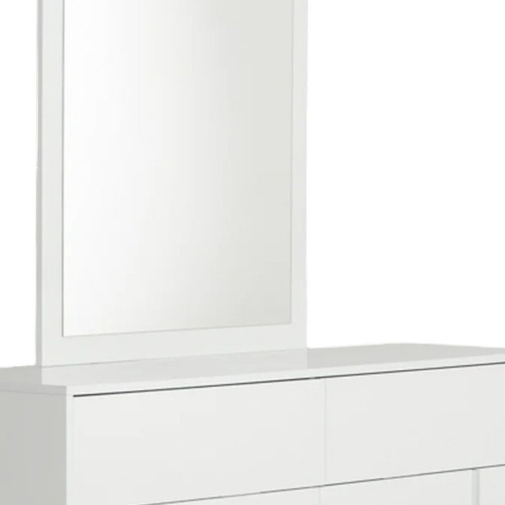 41" White Mounted Dresser Mirror