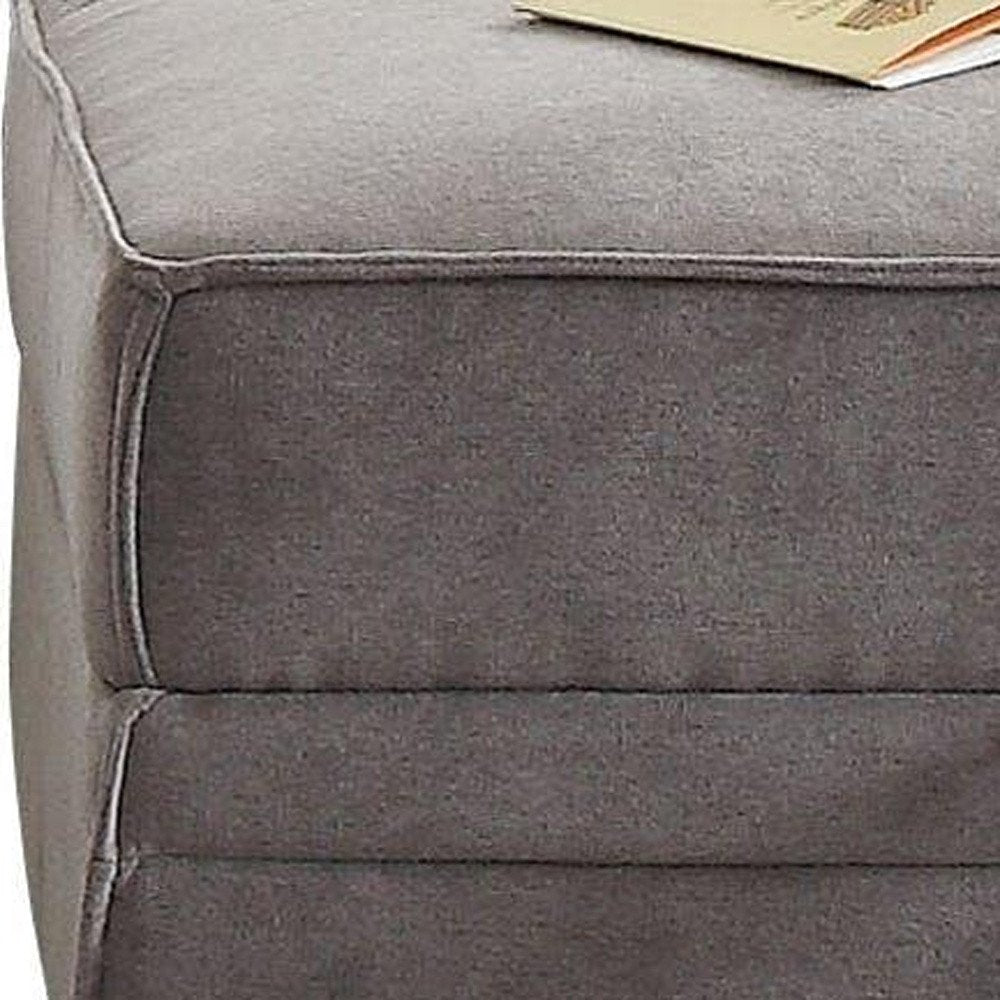 30" Gray Velvet Storage