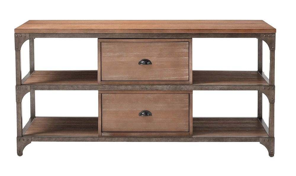 60" Enclosed and Open Storage TV Stand