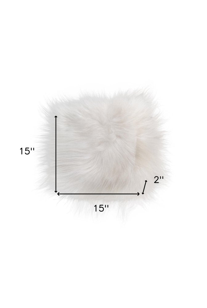 15" X 15" White Synthetic Solid Color Pad