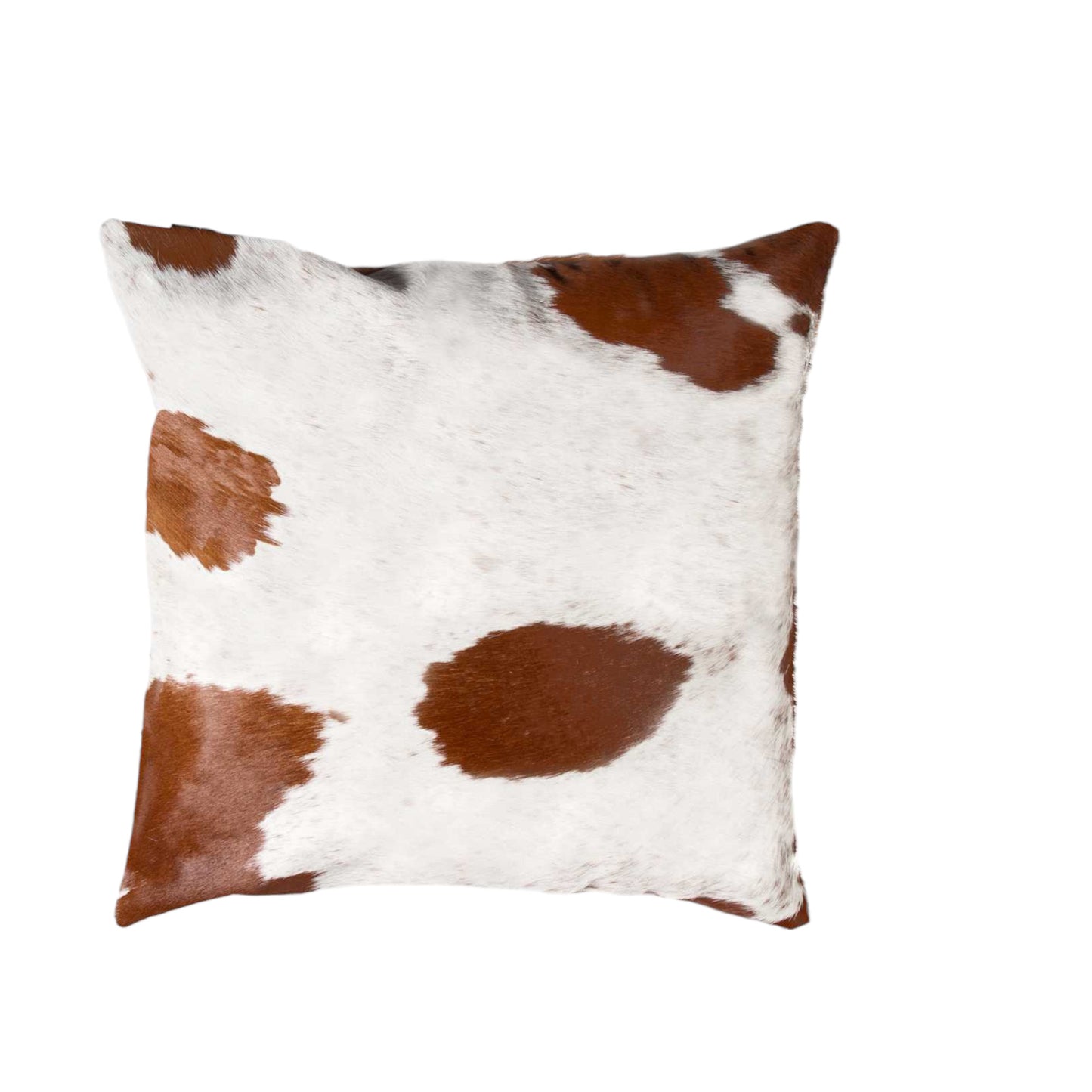 Set of Two Silver and Gray Cowhide Throw Pillow