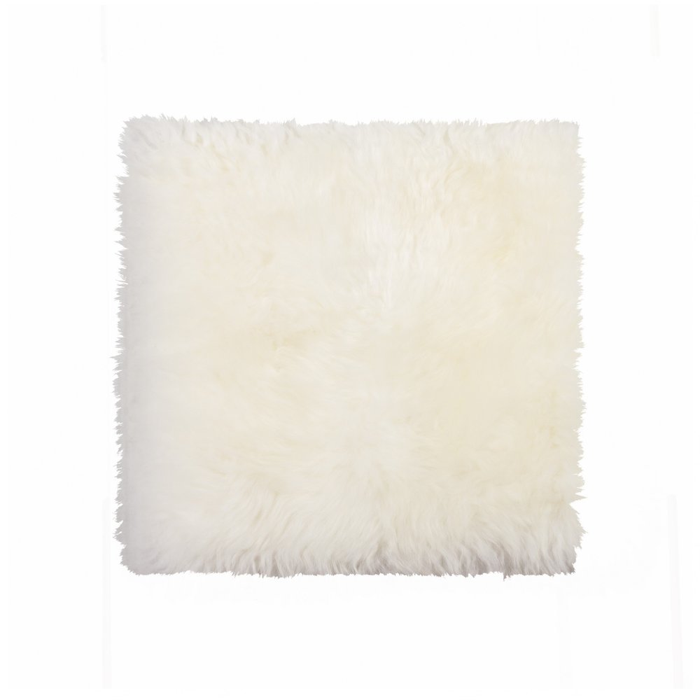 17" X 17" Gray Genuine Sheepskin Chair Pad