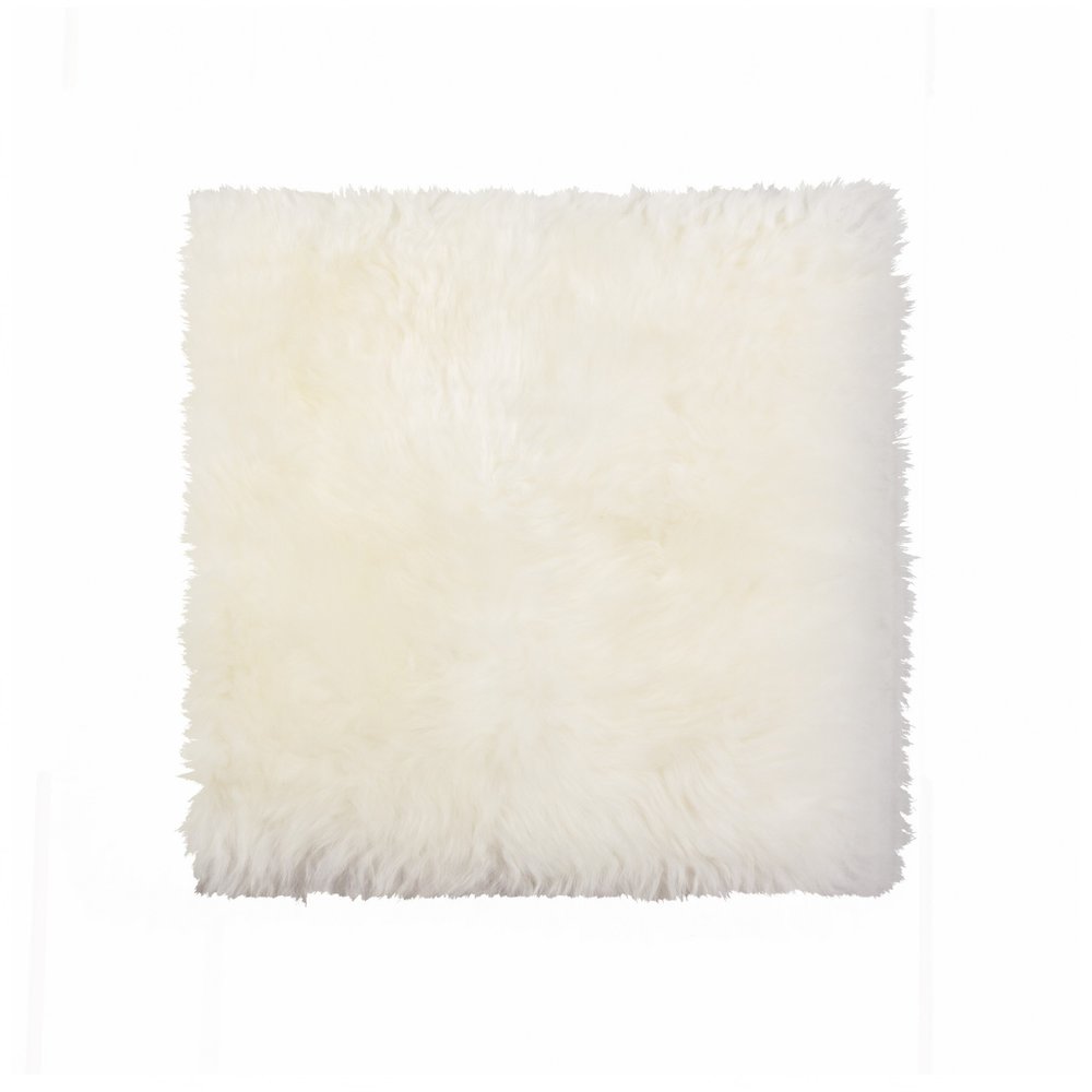 17" X 17" Gray Genuine Sheepskin Chair Pad