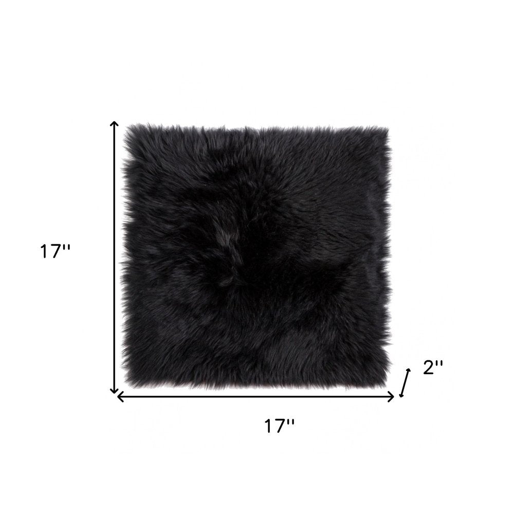 17" X 17" Gray Genuine Sheepskin Chair Pad