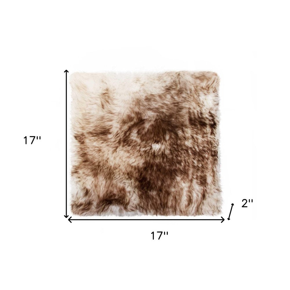 17" X 17" Gray Genuine Sheepskin Chair Pad