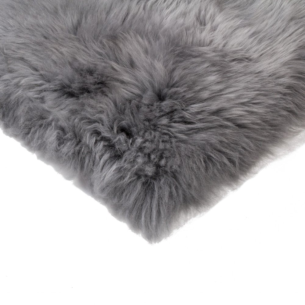 17" X 17" Gray Genuine Sheepskin Chair Pad