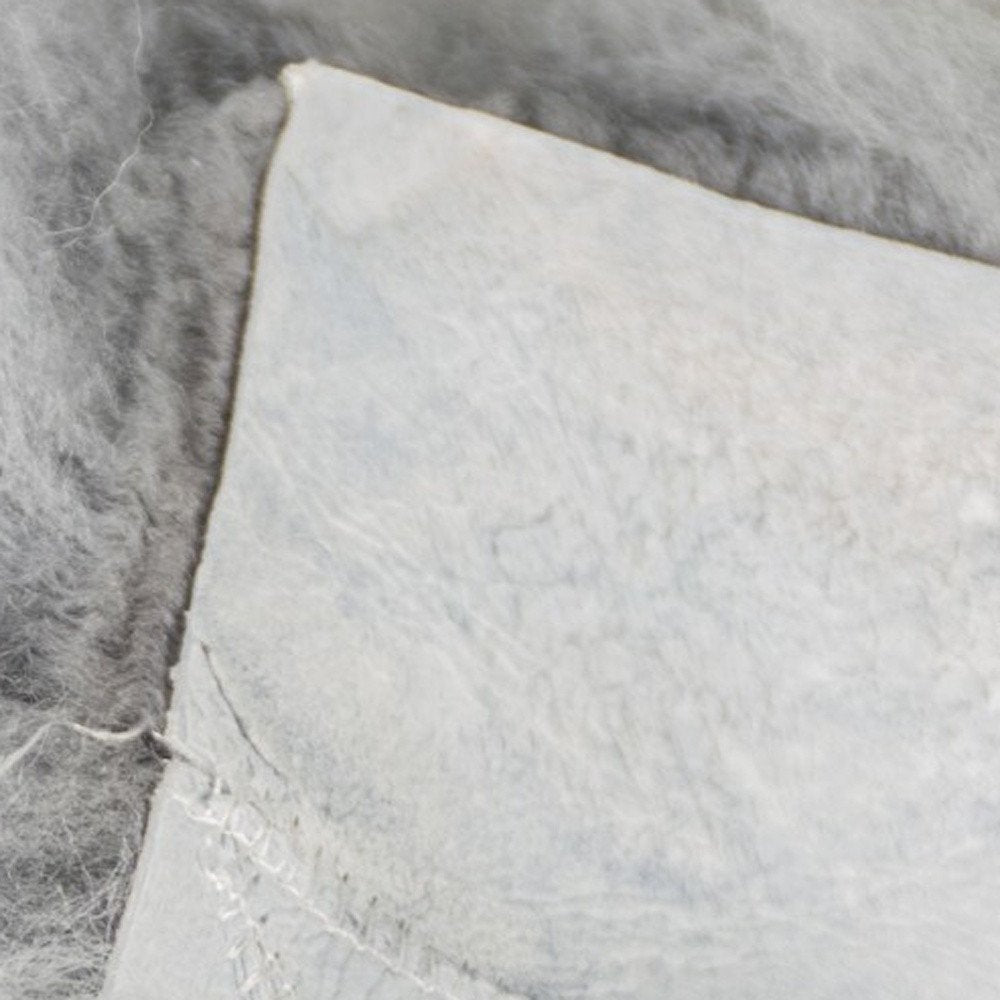 17" X 17" Gray Genuine Sheepskin Chair Pad