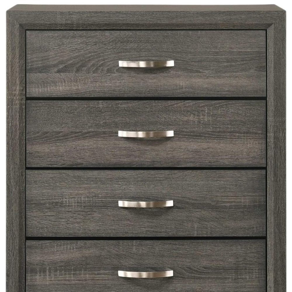 Cómoda doble gris de seis cajones de 58"