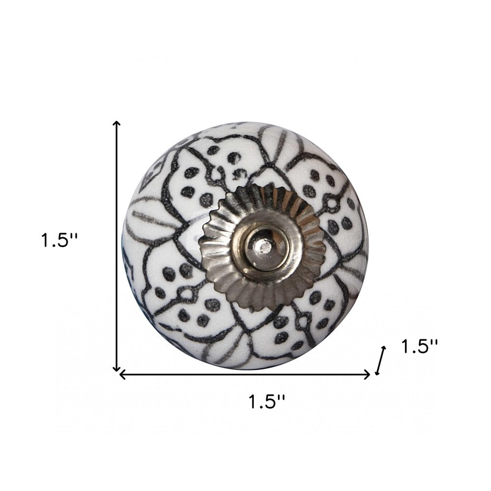 1.5" X 1.5" X 1.5" Black Gray And Silver Knobs 12 Pack