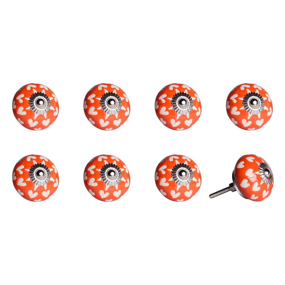 1.5" X 1.5" X 1.5" Hues Of White Navy And Silver Knobs 8 Pack