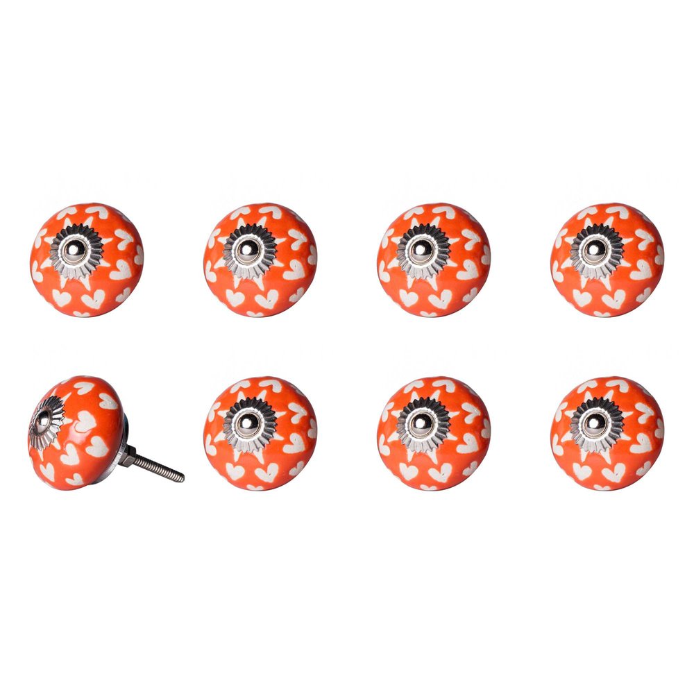 1.5" X 1.5" X 1.5" Hues Of White Navy And Silver Knobs 8 Pack