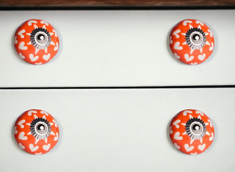 1.5" X 1.5" X 1.5" Hues Of White Navy And Silver Knobs 8 Pack