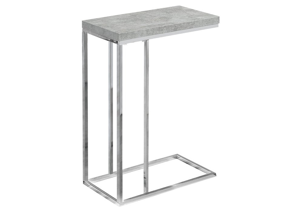 18.25" X 10.25" X 25.25" Cappuccino Particle Board Metal Accent Table