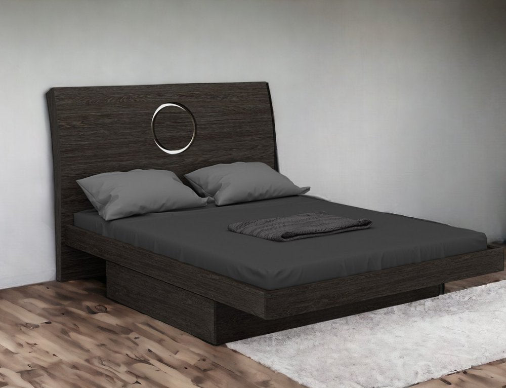 Estructura de cama King gris
