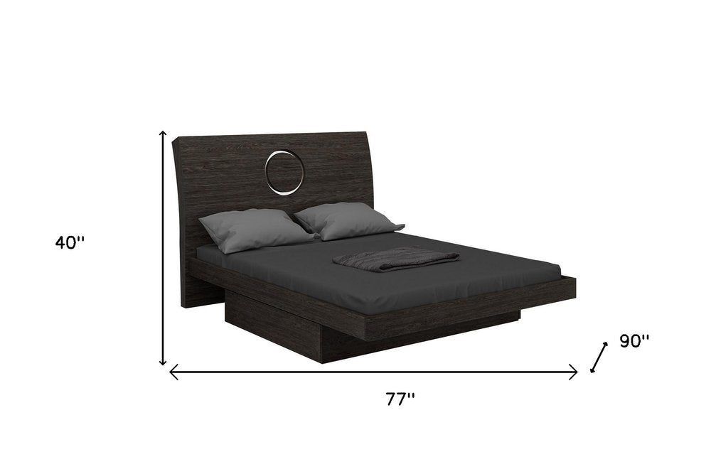 Estructura de cama King gris