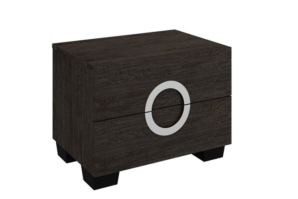 Juego de dormitorio de cuatro piezas de madera maciza gris con espejo