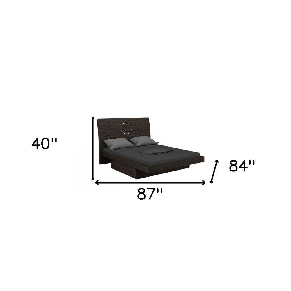 Juego de dormitorio de cuatro piezas de madera maciza gris con espejo