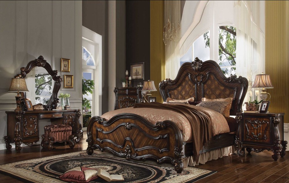 Estructura de cama de madera maciza marrón oscuro