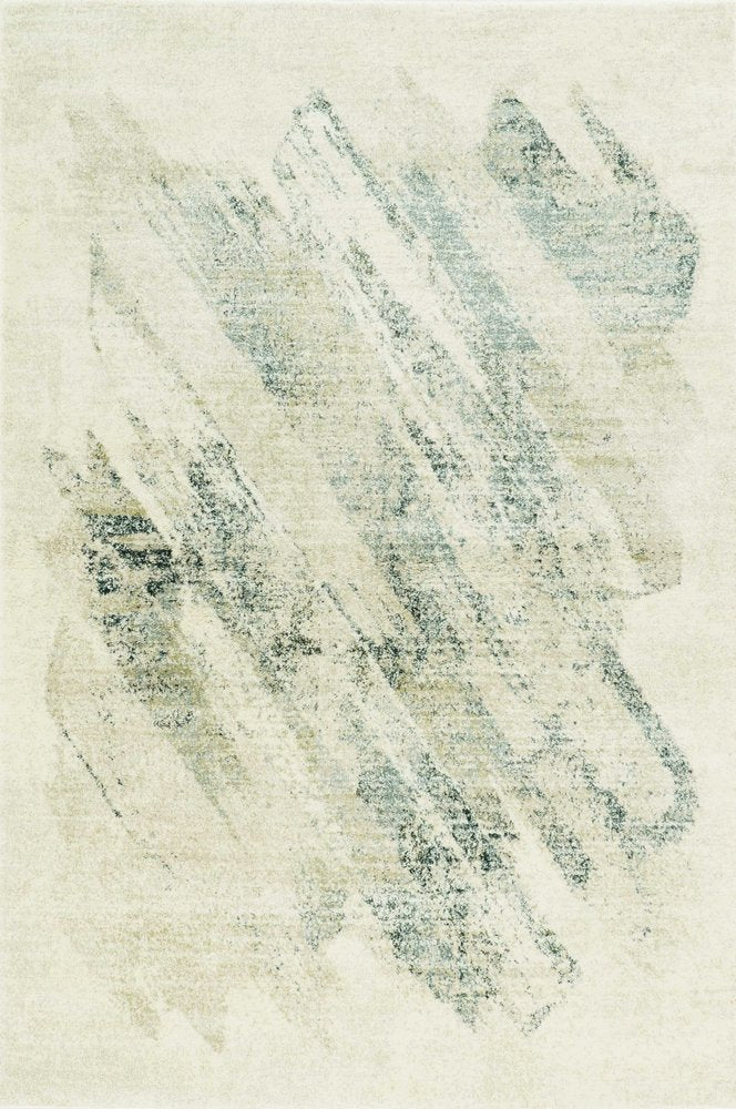 9' X 13' Ivory And Gray Abstract Area Rug