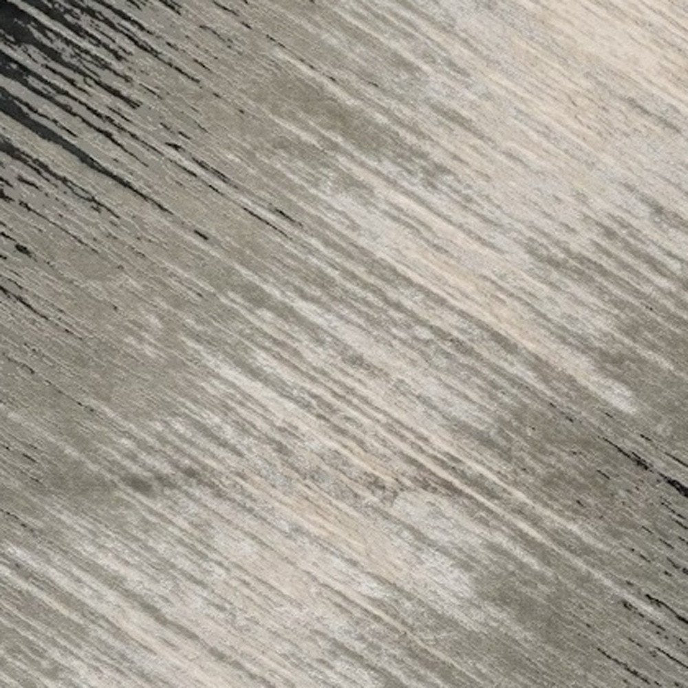 9' X 13' Silver And Gray Abstract Area Rug