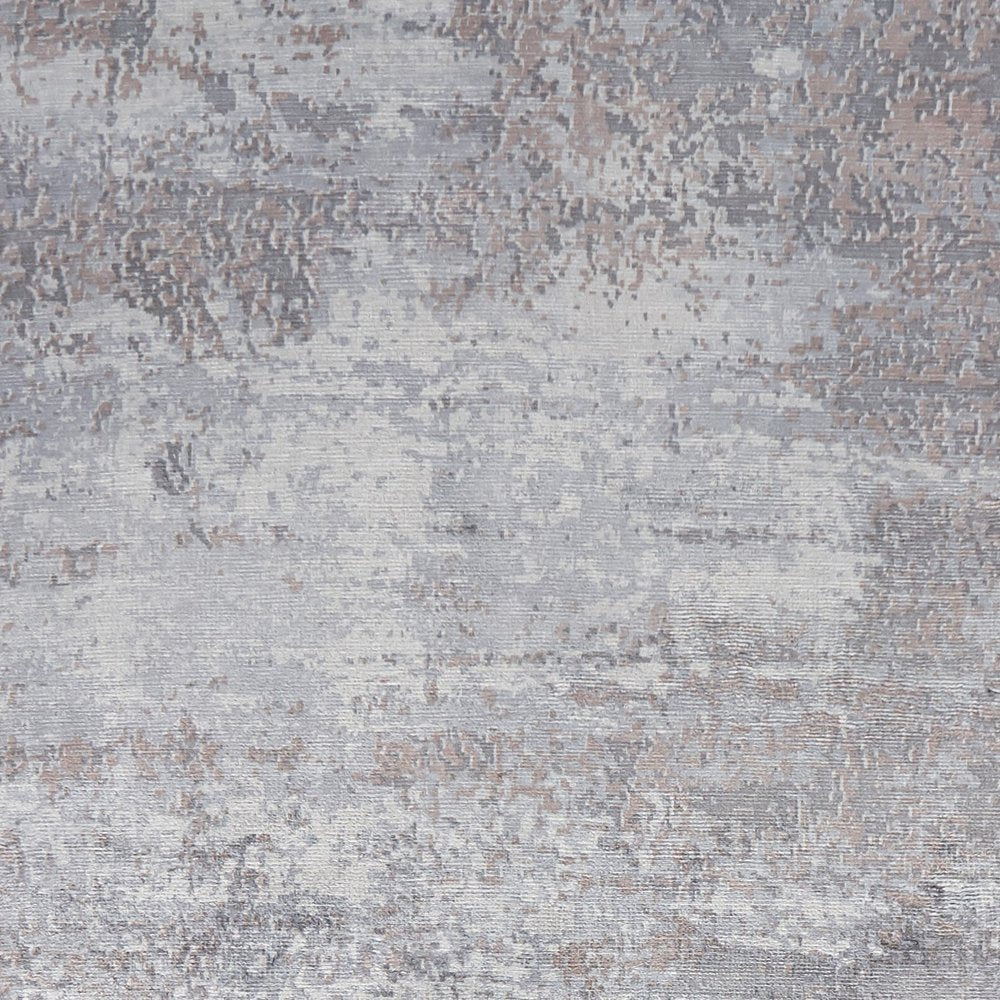 9' X 12' Slate Gray And Dark Gray Abstract Hand Loomed Area Rug