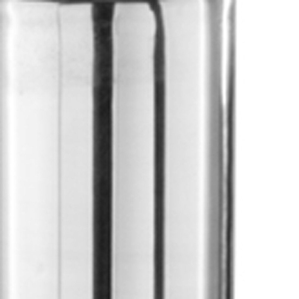 40" Silver Aluminum Cylindrical Floor Vase