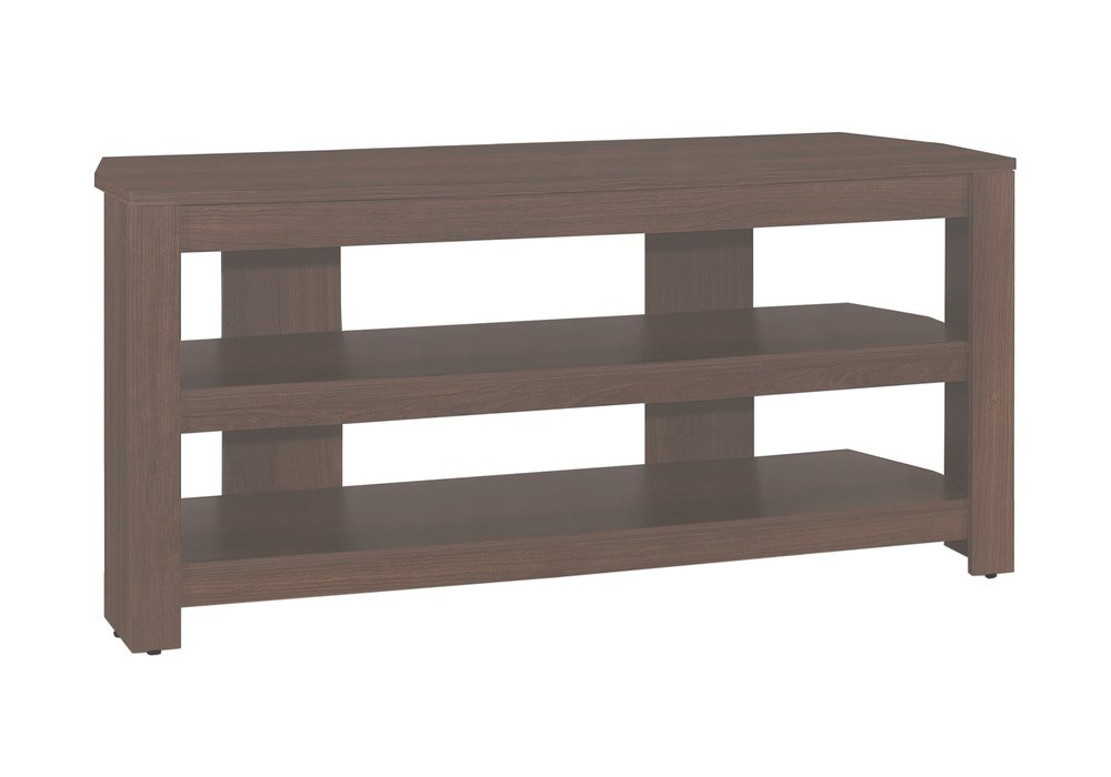 42" Dark Brown Open Shelving TV Stand