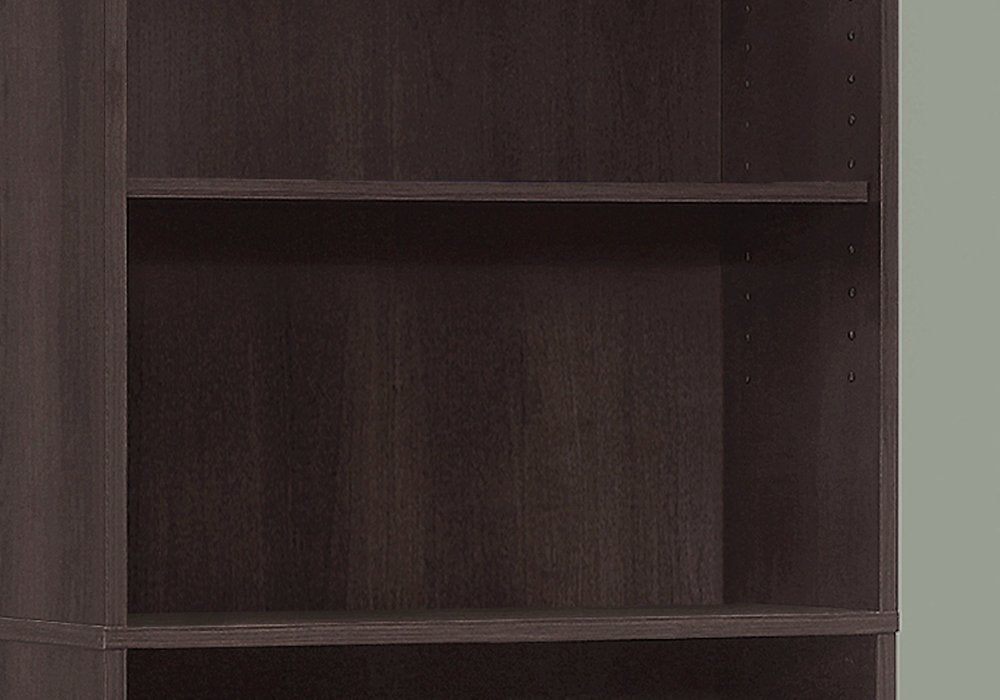 Librería ajustable de madera capuchino de 71"