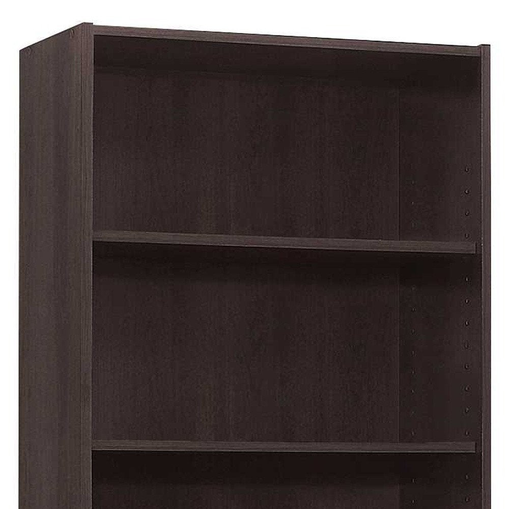 Librería ajustable de madera capuchino de 71"