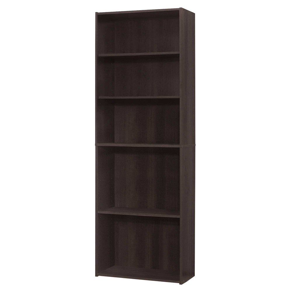 Librería ajustable de madera capuchino de 71"