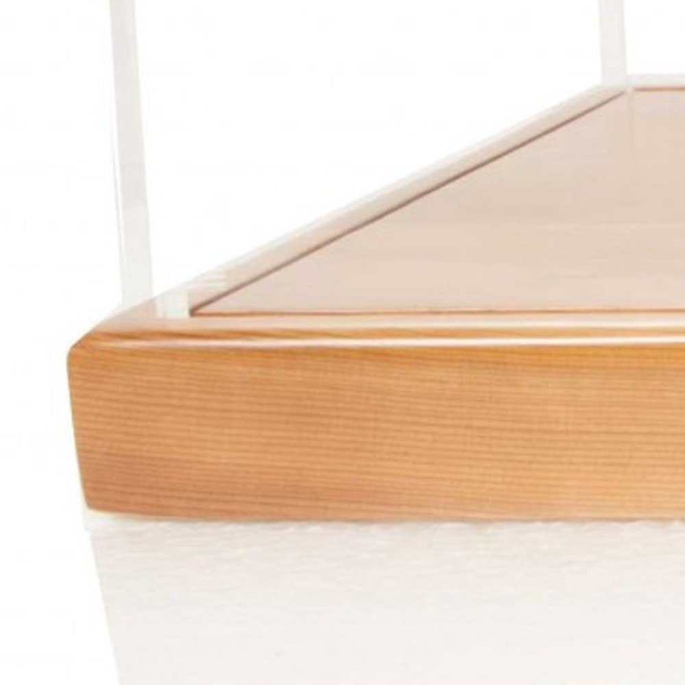 Expositor estándar de madera y vidrio marrón de 28"