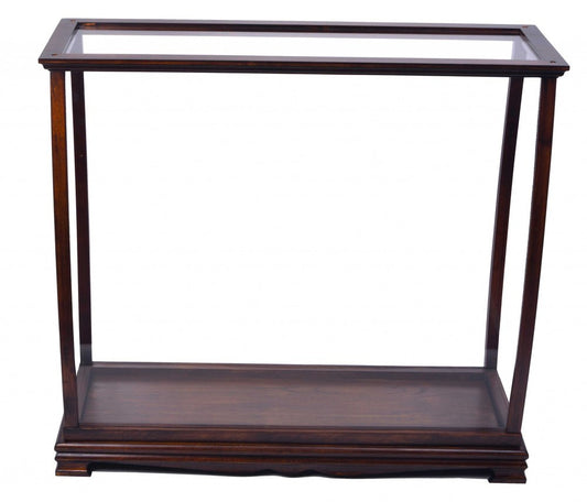 Expositor estándar de 13" de vidrio transparente y marrón oscuro