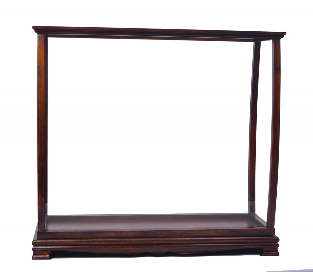 Expositor estándar de 13" de vidrio transparente y marrón oscuro