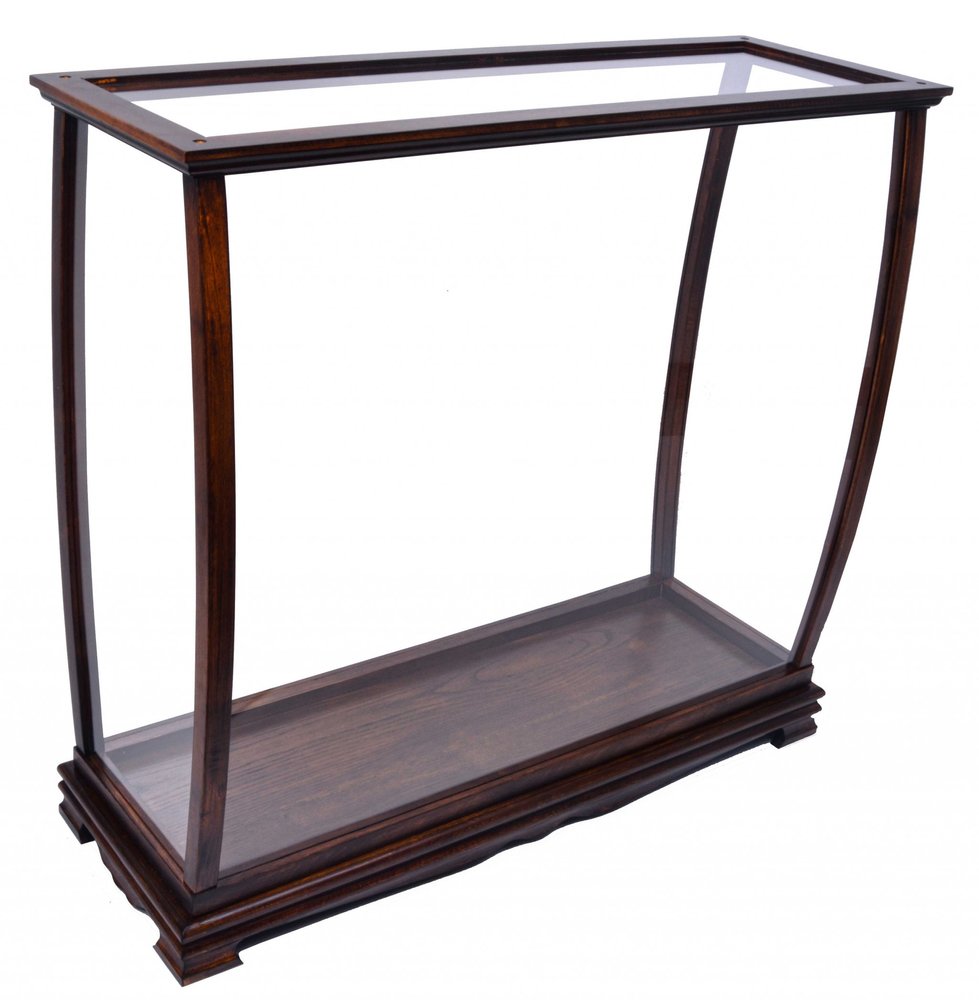 Expositor estándar de 13" de vidrio transparente y marrón oscuro
