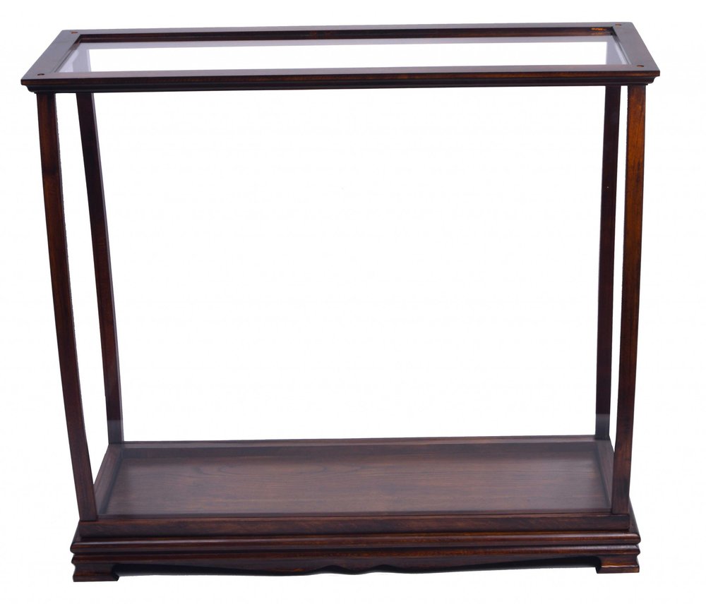 Expositor estándar de 13" de vidrio transparente y marrón oscuro